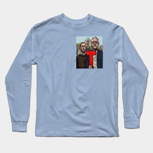 Taskmaster painting - American Gothic stlye Long Sleeve T-Shirt